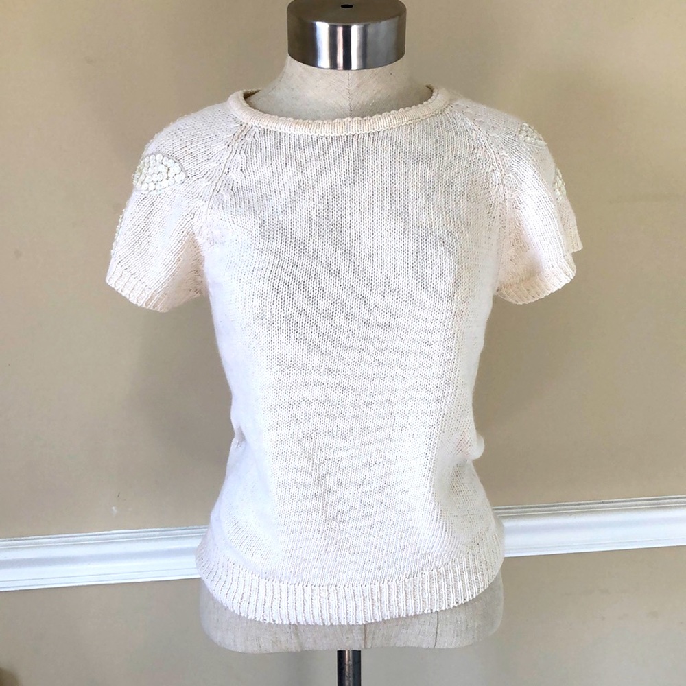 Vintage Silk Blend Sequin Sweater 🌸
